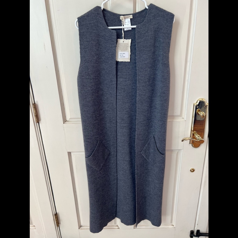 Long Grey Sweatervest